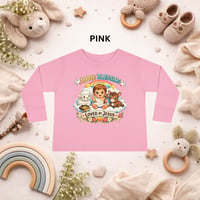 Image 2 of Little Blessing Toddler Long Sleeve Tee – "Loved by Jesus" Christian Kids Shirt