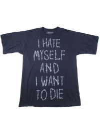 Image 1 of I Hate Myself And I Want To Die oversized t-shirt