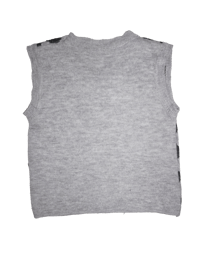 Image 2 of Harlequin knit cropped vest