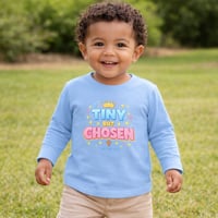 Image 1 of Toddler Long Sleeve Tee — "Tiny But Chosen" Inspirational Baby Shirt