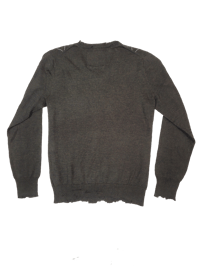 Image 2 of Distressed argyle knit