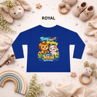 Image 6 of Tiny But Mighty with Jesus Toddler Long Sleeve Tee