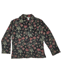 Image 1 of Black Floral Jacket