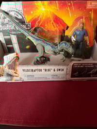 Jurassic World Story Pack Velociraptor Blue & Owen