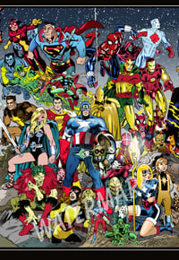 Image 3 of DC meets Marvel print.
