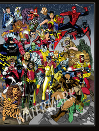 Image 4 of DC meets Marvel print.