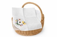 Image 3 of Butterfly Embroidered Handkerchief – Botanical Floral Hanky, Handmade Soft Cotton (11" x 11").