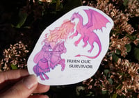 Image 1 of Burn Out Survivor Sticker