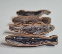 Image 2 of Wooden Whale pin - Design 1