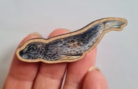 Image 2 of Wooden Selkie pin - Design 2