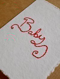Image 5 of 'Baby' Hand Embroidered Card