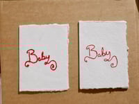 Image 1 of 'Baby' Hand Embroidered Card