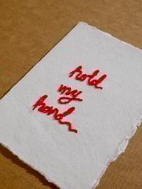 Image 4 of 'Hold My Hand' Hand Embroidered Card
