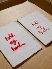 Image 1 of 'Hold My Hand' Hand Embroidered Card