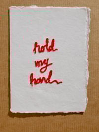Image 2 of 'Hold My Hand' Hand Embroidered Card