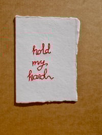 Image 3 of 'Hold My Hand' Hand Embroidered Card