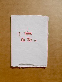 Image 2 of 'I Think Of You' Hand Embroidered Card