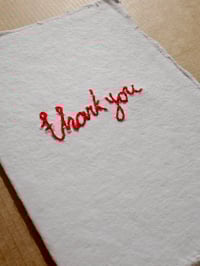 Image 5 of 'Thank You' Hand Embroidered Card