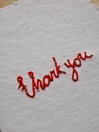 Image 3 of 'Thank You' Hand Embroidered Card