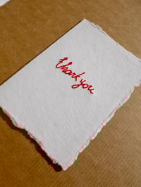 Image 4 of 'Thank You' Hand Embroidered Card