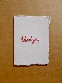 Image 1 of 'Thank You' Hand Embroidered Card