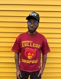 Image 2 of Community College Dropout Sweatshirt Tee (Burgundy)