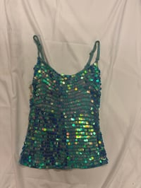 Image 2 of 00s Bay sequin crochet cami top 
