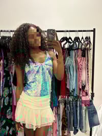 Image 5 of 00s Bay sequin crochet cami top 