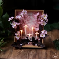Image 1 of Cherry Blossom Forest Window - Glowing Fungi decor 