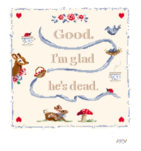Image 2 of Good. I'm Glad He's Dead. Needlepoint Canvas