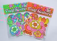 Image 1 of Set of 8 Springtime Motif Vinyl Stickers - 2 Colours