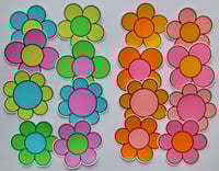 Image 2 of Set of 8 Flower Motif Vinyl Stickers - 2 Colours