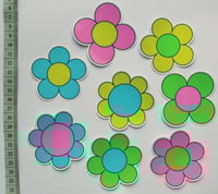 Image 3 of Set of 8 Flower Motif Vinyl Stickers - 2 Colours