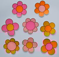 Image 4 of Set of 8 Flower Motif Vinyl Stickers - 2 Colours