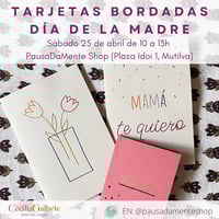 Tarjetas bordadas para mamá