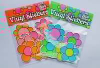 Image 1 of Set of 8 Flower Motif Vinyl Stickers - 2 Colours