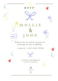 Image 2 of Beautiful Mediterranean Editable Wedding Invitation & Signage Collection with Hand Drawn Designs