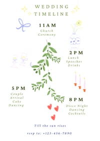 Image 4 of Beautiful Mediterranean Editable Wedding Invitation & Signage Collection with Hand Drawn Designs