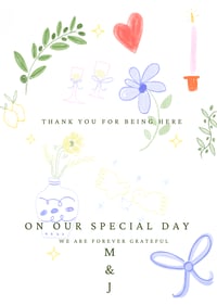 Image 5 of Beautiful Mediterranean Editable Wedding Invitation & Signage Collection with Hand Drawn Designs