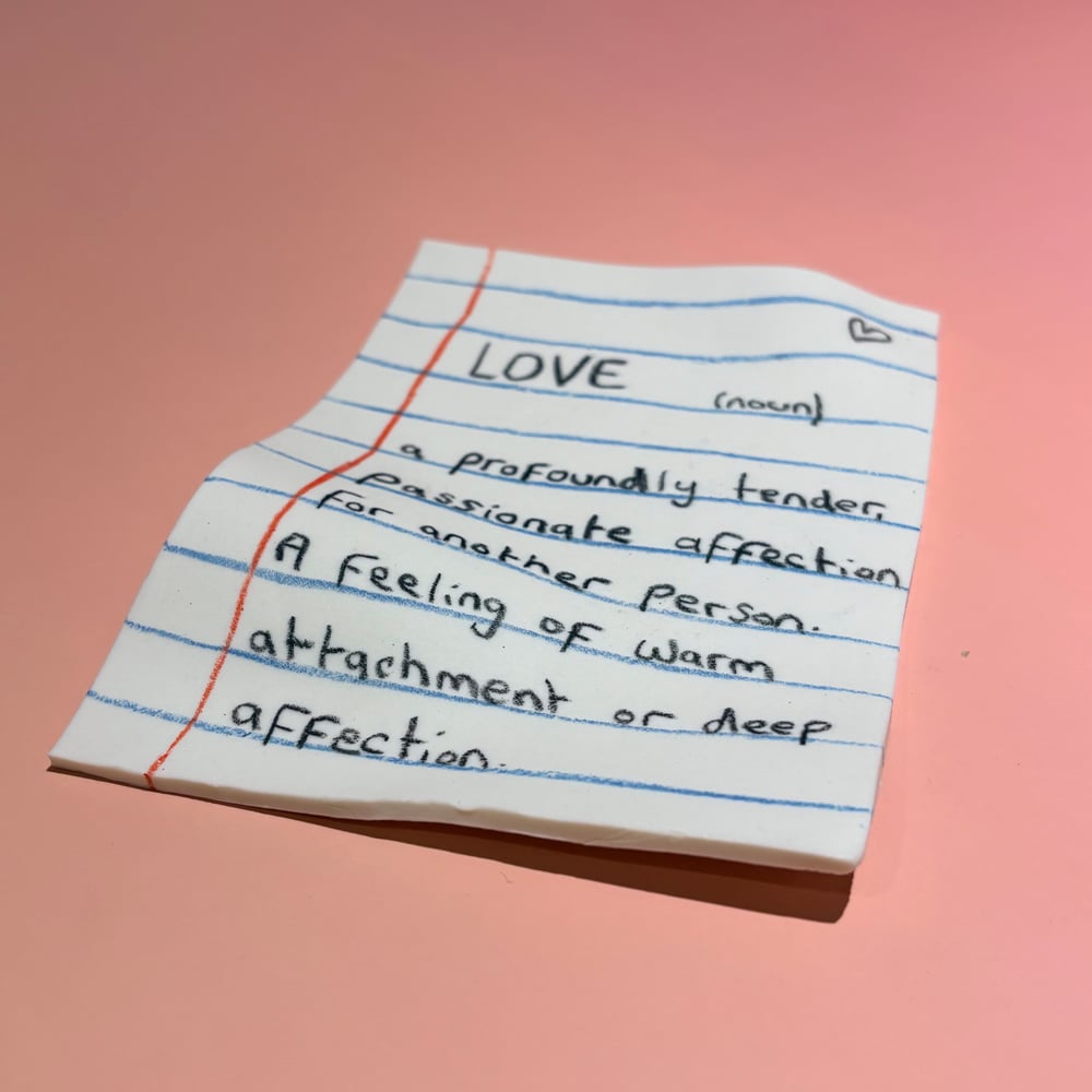 Image of Love: Porcelain Note 