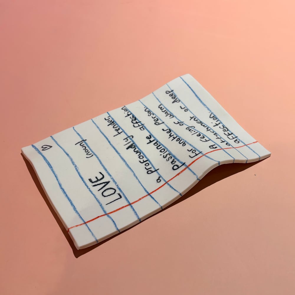 Image of Love: Porcelain Note 