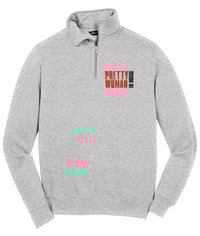 Image 1 of Athletic Heather Adult 1/4 Zip Pretty Woman