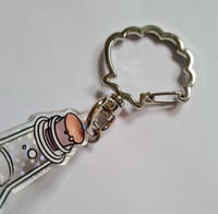 Image 2 of Message in a bottle - sparkly recycled bag/key charm