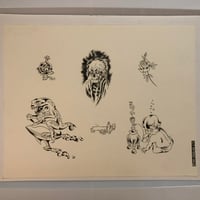 Image 1 of 1981 Guideline Tattoo Production flash sheet 11x14