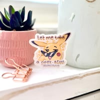 Image 2 of Let Me Take A Peek At You Holographic Die-Cut Sticker