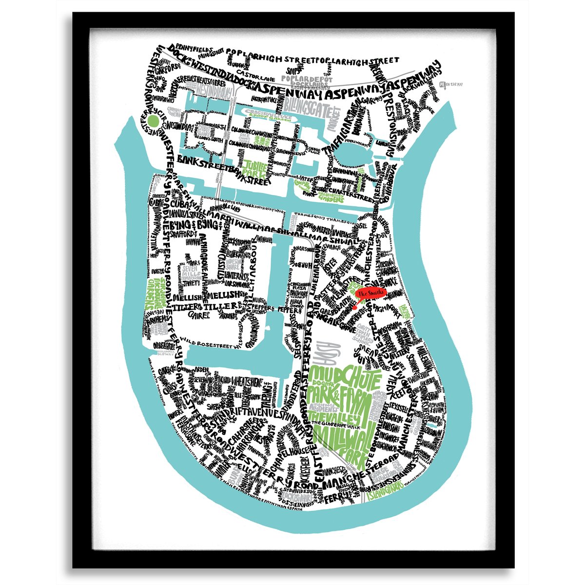 Image of Isle of Dogs and Canary Wharf Type Map