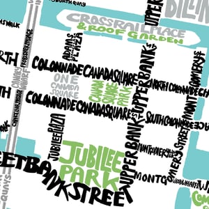 Image of Isle of Dogs and Canary Wharf Type Map