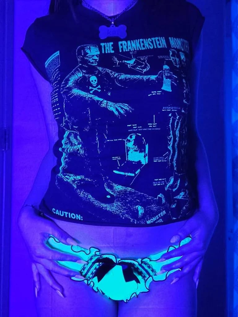 Image of SNIFFING GLUE "GLOW IN DARK"  shirt- few left 