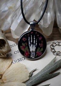 Image 2 of Bunny Foot and Floral Pendant