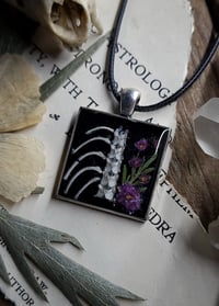 Image 3 of Bunny Ribcage and Floral Pendant